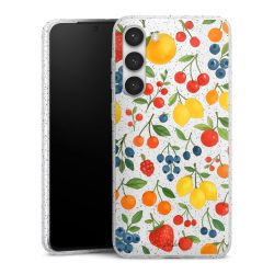 Silikon Glitter Case transparent-silber