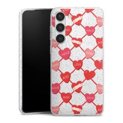 Silikon Glitter Case transparent-silber