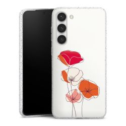 Silikon Glitter Case transparent-silber