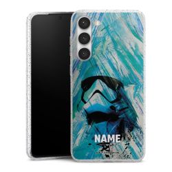 Silikon Glitter Case transparent-silber