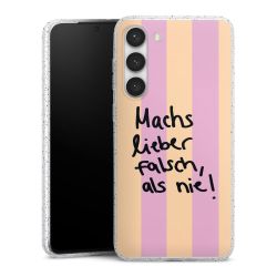 Silikon Glitter Case transparent-silber