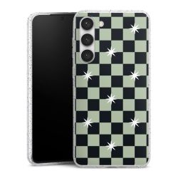 Silikon Glitter Case transparent-silber