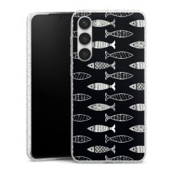Silikon Glitter Case transparent-silber