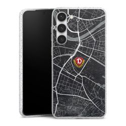 Silikon Glitter Case transparent-silber