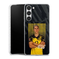 Silikon Glitter Case transparent-silber