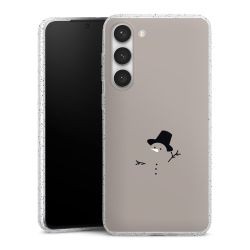 Silikon Glitter Case transparent-silber