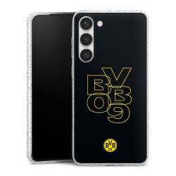 Silikon Glitter Case transparent-silber