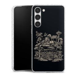 Silikon Glitter Case transparent-silber