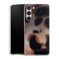 Silikon Glitter Case transparent-silber