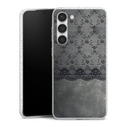 Silikon Glitter Case transparent-silber