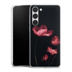 Silikon Glitter Case transparent-silber