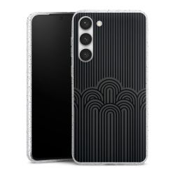 Silikon Glitter Case transparent-silber