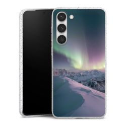 Silikon Glitter Case transparent-silber