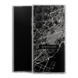 Silikon Glitter Case transparent-silber