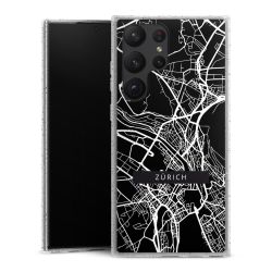 Silikon Glitter Case transparent-silber