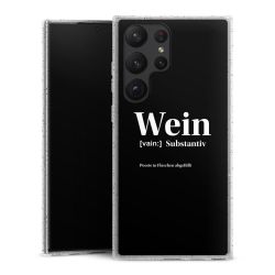 Silikon Glitter Case transparent-silber