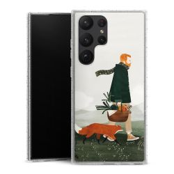 Silikon Glitter Case transparent-silber