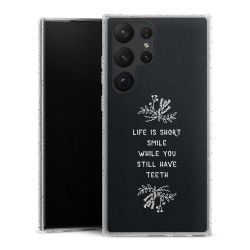 Silikon Glitter Case transparent-silber