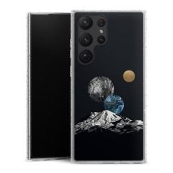 Silikon Glitter Case transparent-silber