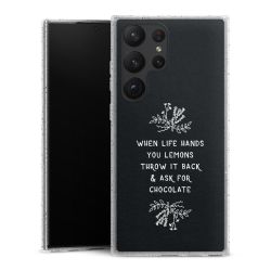 Silikon Glitter Case transparent-silber