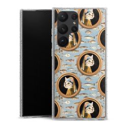 Silikon Glitter Case transparent-silber