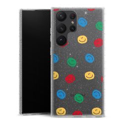 Silikon Glitter Case transparent-silber