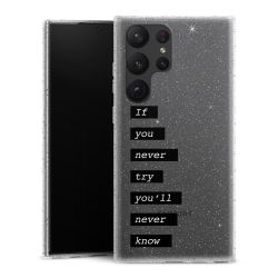 Silikon Glitter Case transparent-silber