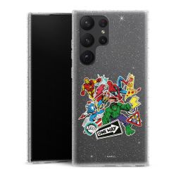 Silikon Glitter Case transparent-silber