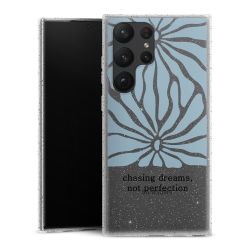 Silikon Glitter Case transparent-silber