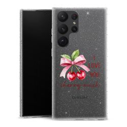 Silikon Glitter Case transparent-silber