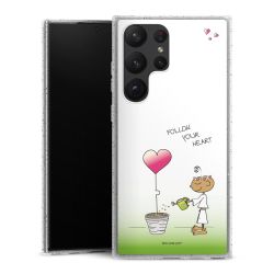 Silikon Glitter Case transparent-silber