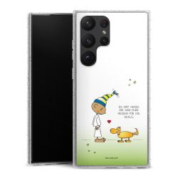 Silikon Glitter Case transparent-silber