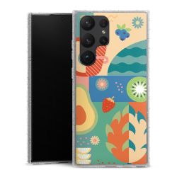 Silikon Glitter Case transparent-silber