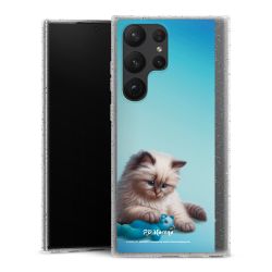 Silikon Glitter Case transparent-silber