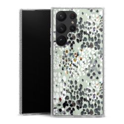 Silikon Glitter Case transparent-silber