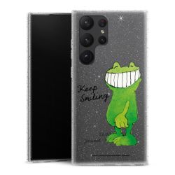 Silikon Glitter Case transparent-silber