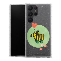 Silikon Glitter Case transparent-silber