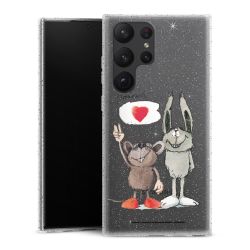 Silikon Glitter Case transparent-silber