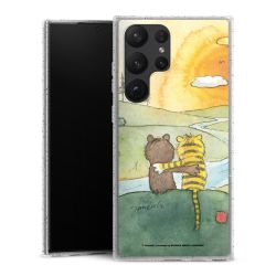 Silikon Glitter Case transparent-silber