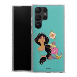 Silikon Glitter Case transparent-silber