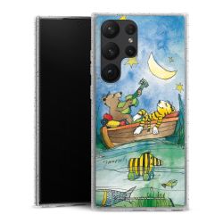 Silikon Glitter Case transparent-silber