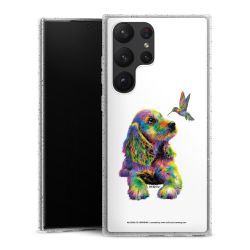 Silikon Glitter Case transparent-silber