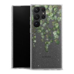 Silikon Glitter Case transparent-silber