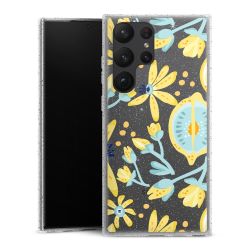 Silikon Glitter Case transparent-silber