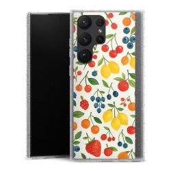 Silikon Glitter Case transparent-silber