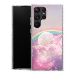 Silikon Glitter Case transparent-silber