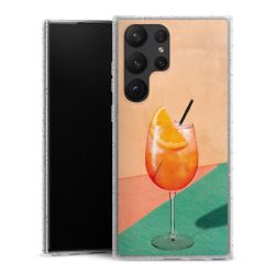 Silikon Glitter Case transparent-silber