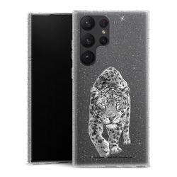 Silikon Glitter Case transparent-silber