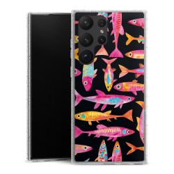 Silikon Glitter Case transparent-silber