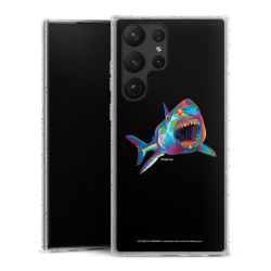 Silikon Glitter Case transparent-silber